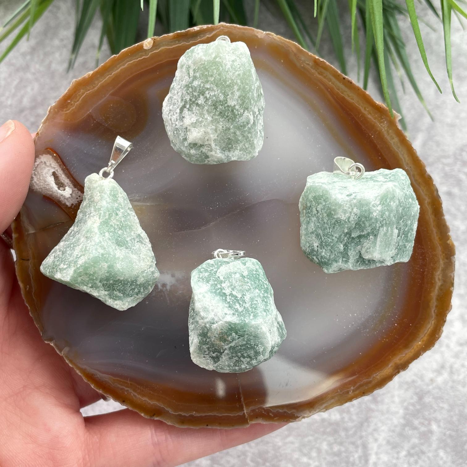 Rough Mini Pendant - Green Aventurine Rough Mini Pendant - Green Aventurine